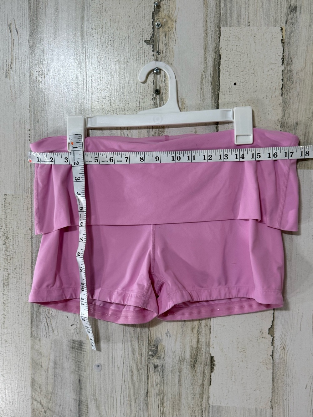 JoyLab Pink Fold-Over Waist Bike Shorts - Picture 5 of 10